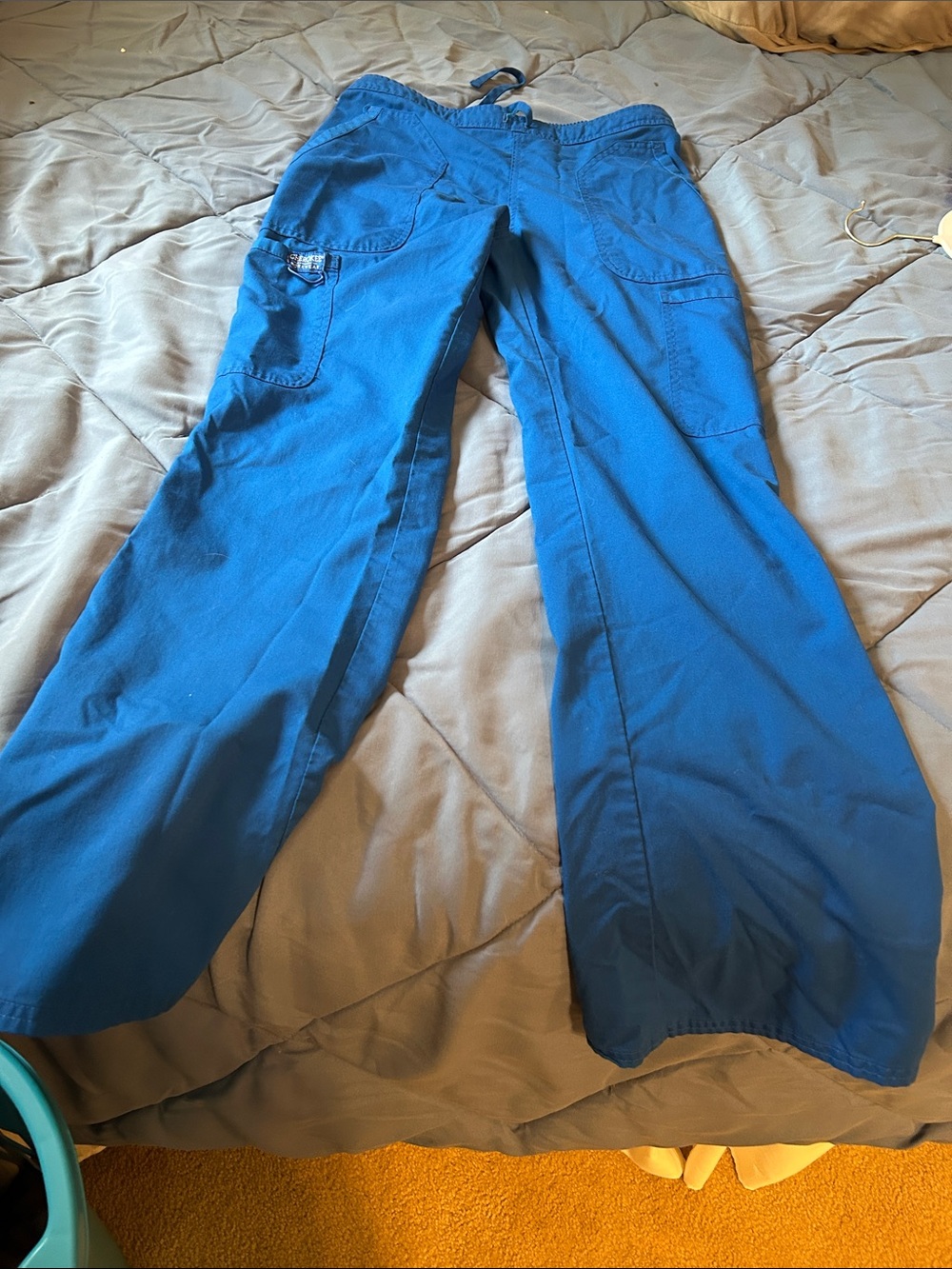 Cherokee Blue Cargo Scrub Pants with Utility Pockets